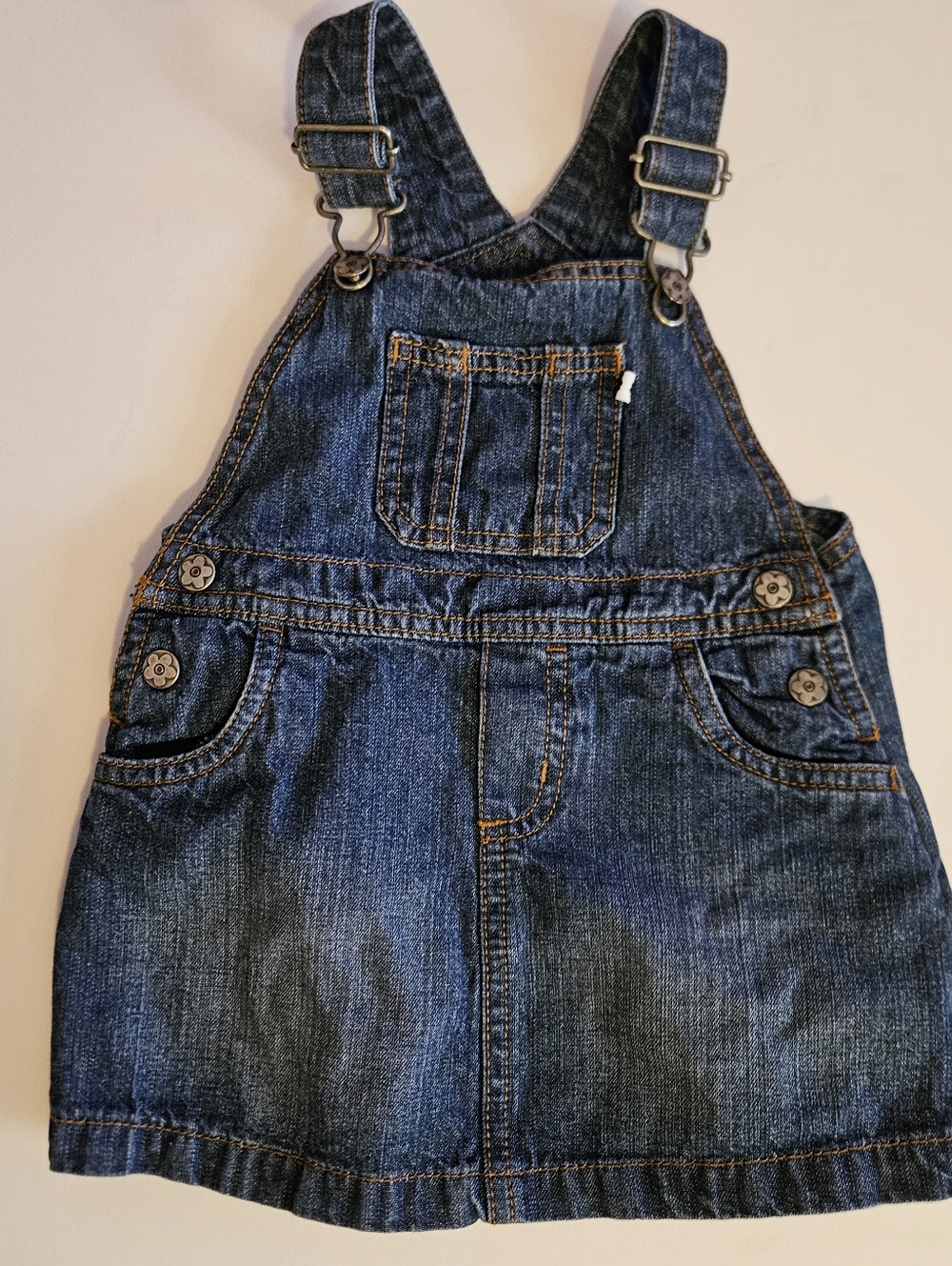 Denim Skirt Overalls Flower Decal 18M